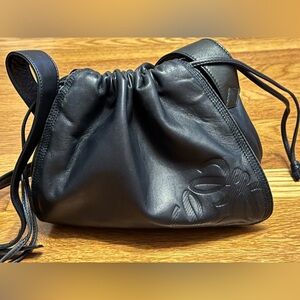 Loewe Black Leather Crossbody Bucket Bag